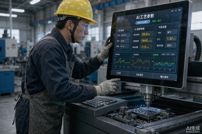 操作工在控制屏前调试AI工艺参数:设备是工具,用心才是根本