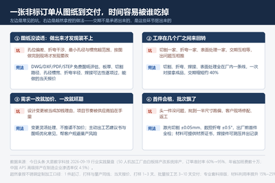非标订单从图纸到交付,时间容易被吃掉的四个环节与我们的兜法