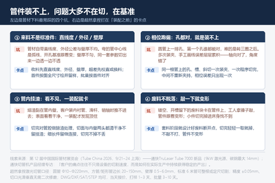 管件四个坑与我们的卡点:来料公差、相位跑偏、管内挂渣、废料不脱落